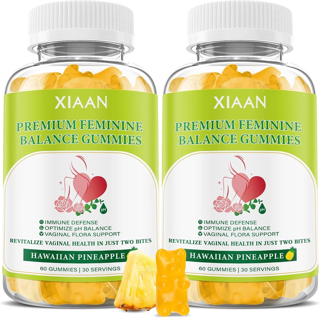 Premium Feminine Balance Gummies for Women's Immune Health, Hawaiian Pineapple Gummies Support PH Balance & Vaginal Health, Vegan, Gluten-Free, 120 Count 2