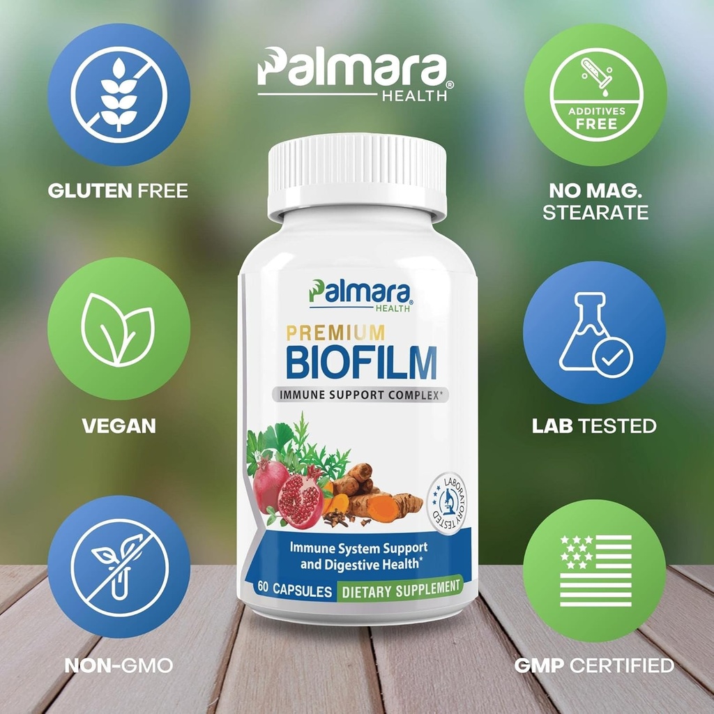 Palmara Health Premium Monolaurin 600mg + Biofilm Complex 4