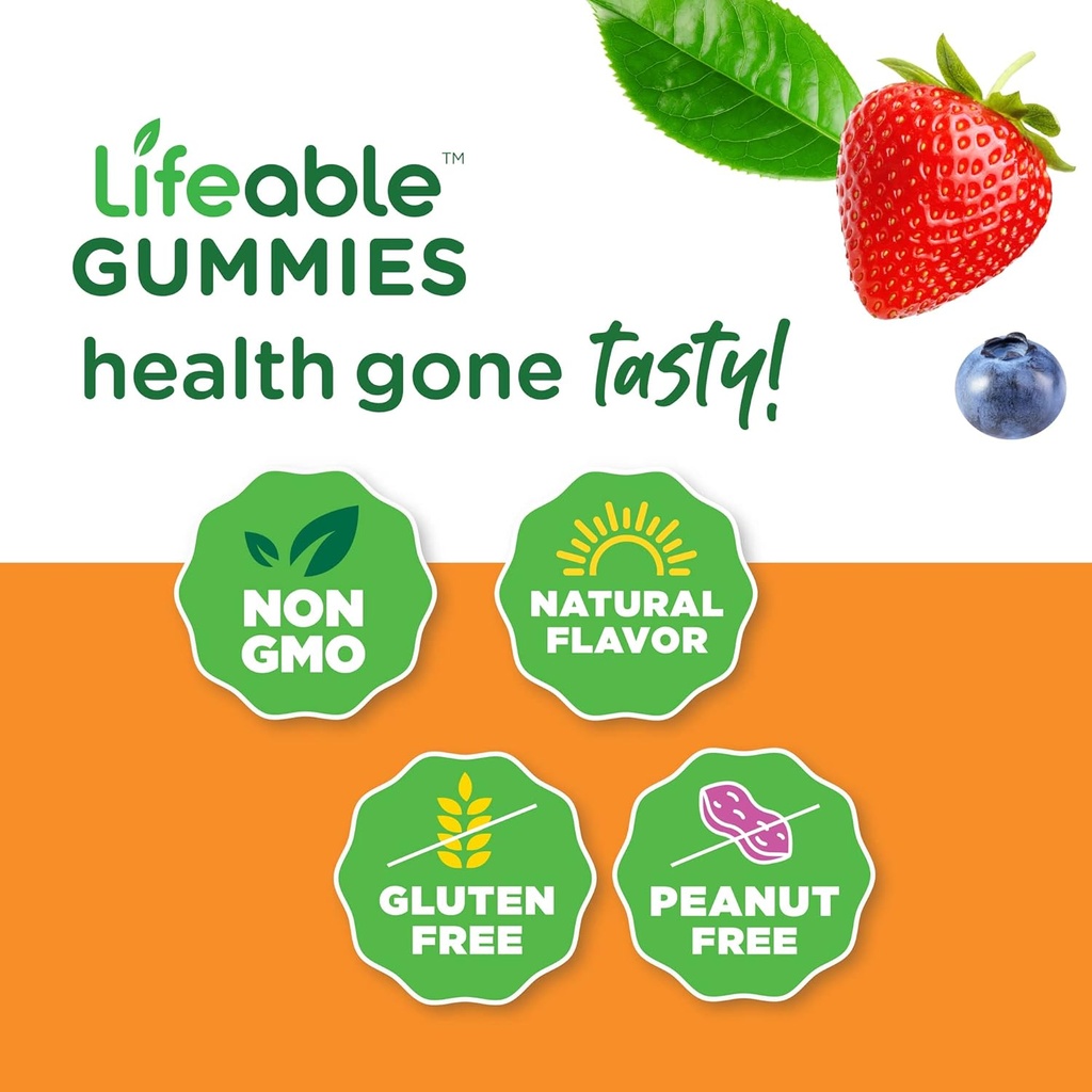 Lifeable Collagen & Biotin + Magnesium, Gummies Bundle - Great Tasting, Vitamin Supplement, Gluten Free, GMO Free, Chewable 5
