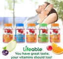 Lifeable Collagen & Biotin + Magnesium, Gummies Bundle - Great Tasting, Vitamin Supplement, Gluten Free, GMO Free, Chewable 6
