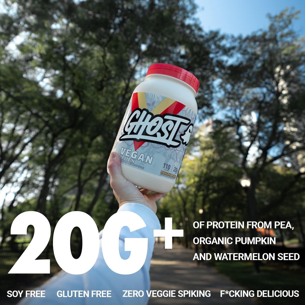 GHOST VEGAN Protein Powder, Peanut Butter Cereal Milk - 2lb, 20g of Protein - Plant-Based Pea & Organic Pumpkin Protein - ­Post Workout & Nutrition Shakes, Smoothies, & Baking - Soy & Gluten-Free 4