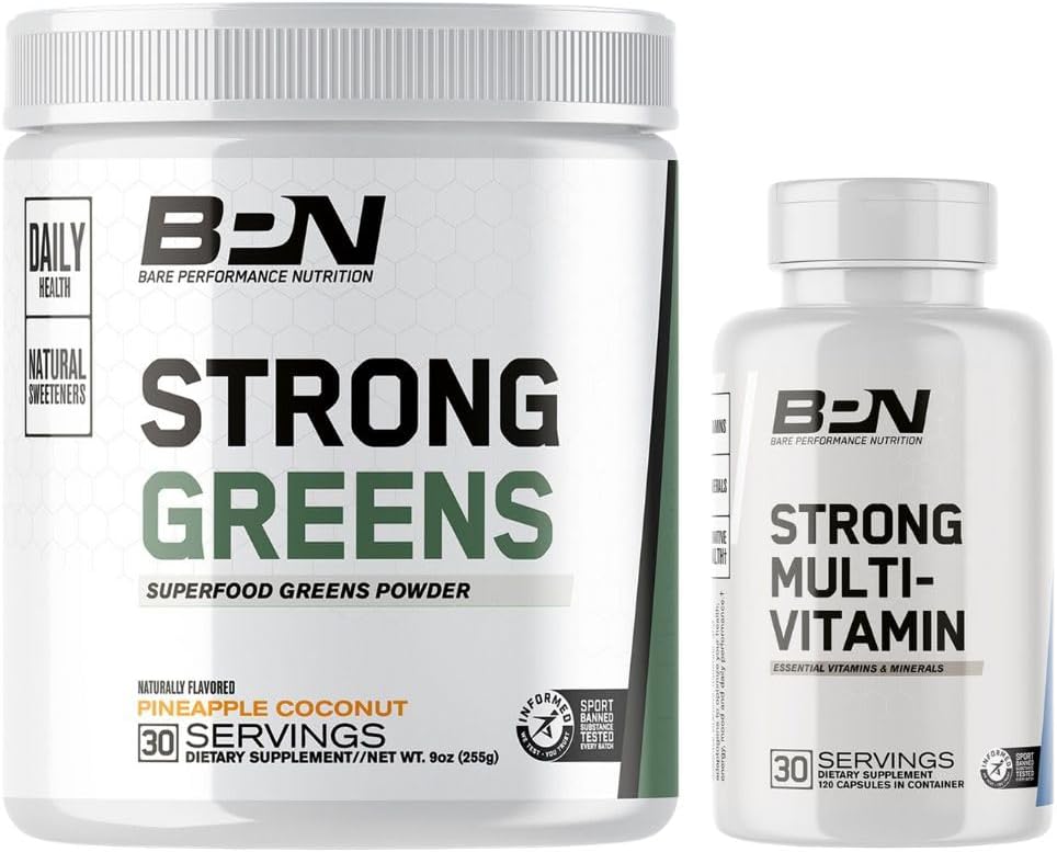 BARE PERFORMANCE NUTRITION BPN Strong Greens & Strong Multi-Vitamin Bundle 2