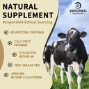 Zammex Bovine Colostrum Powder 4000MG for Immune Support, Gut Health, Hair Growth, Grass Fed Organic Colostrum Supplement for Humans Superfood Easy to Mix, 4g Protein, Unflavored, 30 Servings 5