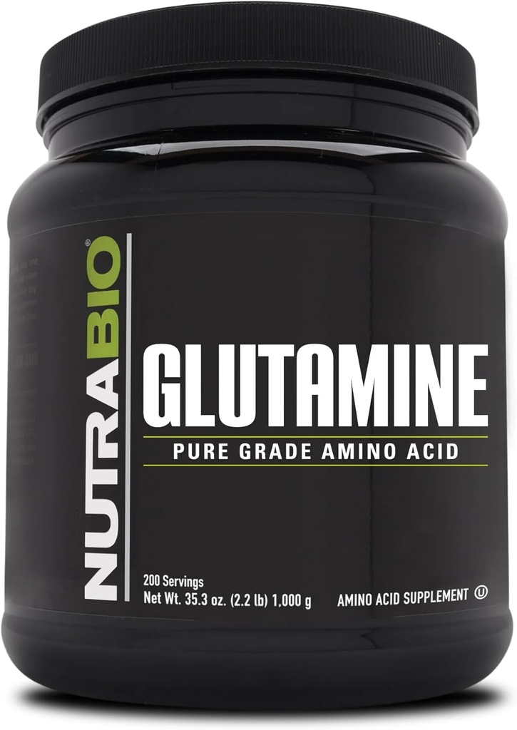 NutraBio Pure L-Glutamine Powder - L-Glutamine Supplement- Amino Acid - Pure Grade: Absolutely no Additives, Fillers or Excipients! - Muscle Recovery Supplement - (1000 Grams) 2