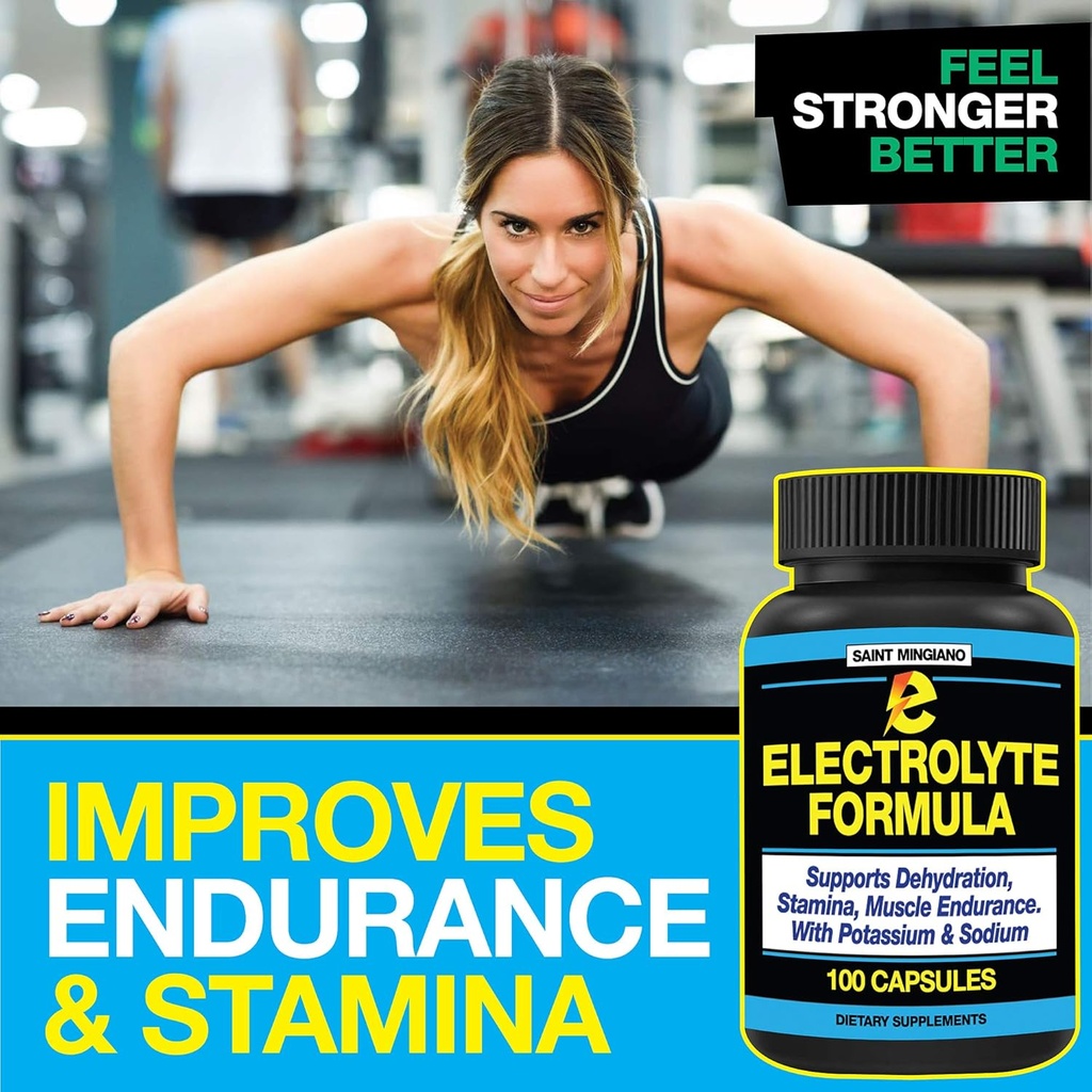 Electrolyte Formula Supplements - Stops Cramping Fast - 100 Easy to Swallow Salt Capsules with 12 Ingredients from Natures Best Sources - Keto Friendly and Sugar Free! 5