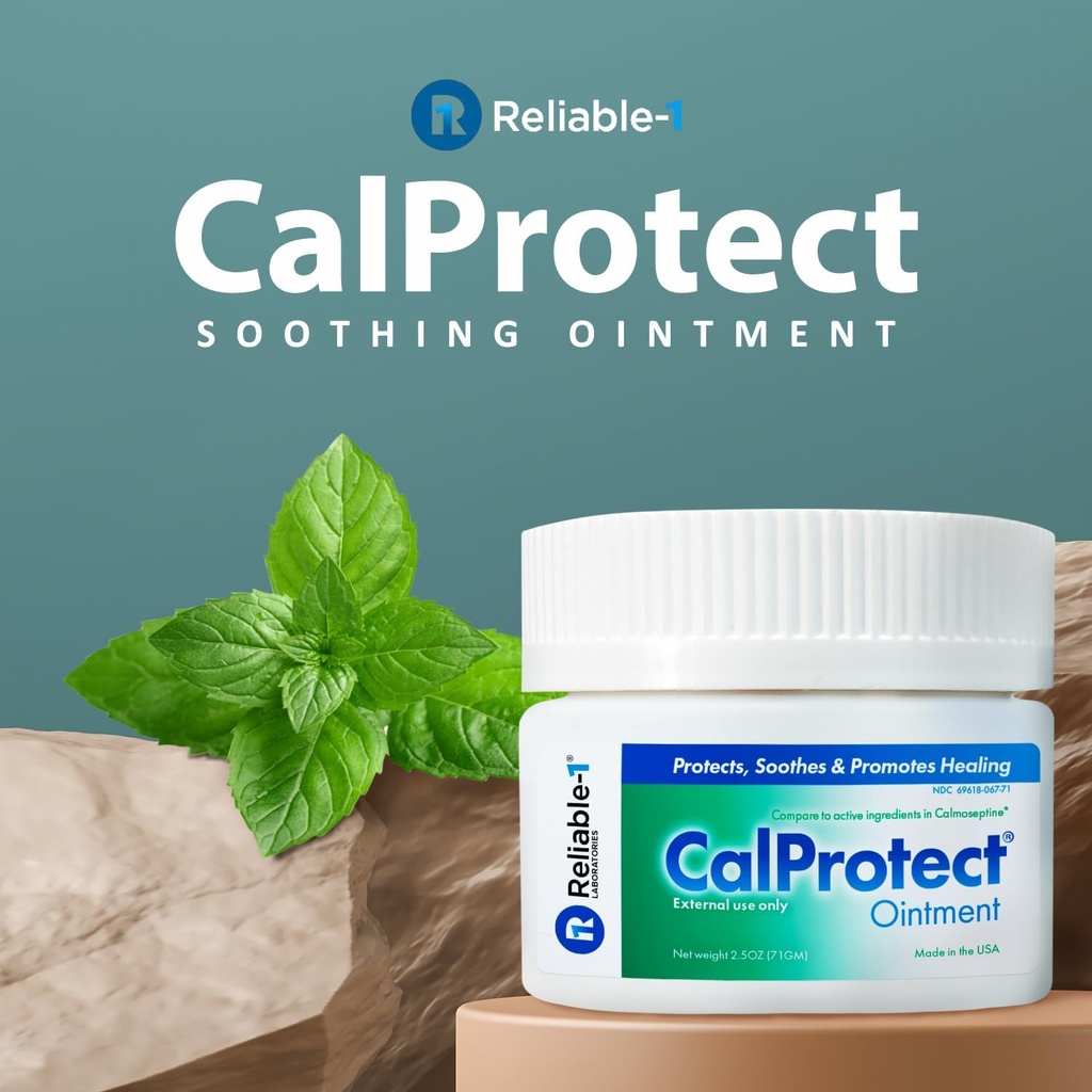 CalProtect Anti-Rash Moisturizing Ointment (2-Pack, 2.5oz, Jars) Reliable-1 Laboratories Adult Diaper Incontinence - Skin Barrier Soothing Repair and Relief for Men & Women 3