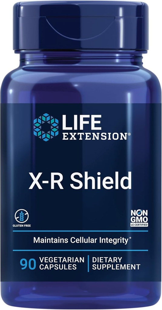 Life Extension X-R Shield, spirulina, Lemon Balm, Ginkgo biloba, Supports Cellular Integrity & DNA Health, Encourages Healthy Immune Response, Gluten-Free, Non-GMO, Vegetarian, 90 Capsules 2