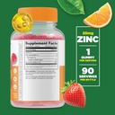 Lifeable Zinc 25mg Kids + Immune Support Kids, Gummies Bundle - Great Tasting, Vitamin Supplement, Gluten Free, GMO Free, Chewable Gummy 3