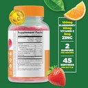 Lifeable Zinc 25mg Kids + Immune Support Kids, Gummies Bundle - Great Tasting, Vitamin Supplement, Gluten Free, GMO Free, Chewable Gummy 4