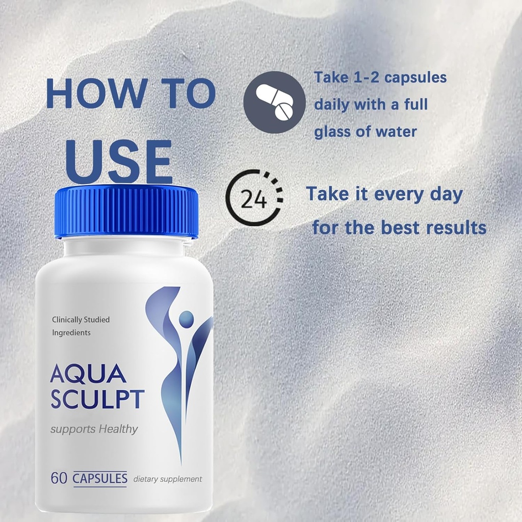 Aqua Sculpt Capsules, Advanced Maximum Strength Supplement Pills, Studied Ingredients All Natural Formula 3
