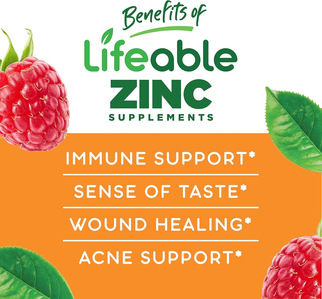 Lifeable Zinc 25mg Kids + Immune Support Kids, Gummies Bundle - Great Tasting, Vitamin Supplement, Gluten Free, GMO Free, Chewable Gummy 5