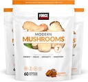 Force Factor Modern Mushrooms Soft Chews, Mushroom Supplement with Lions Mane, Turkey Tail, & Cordyceps to Support Energy, Immunity, & Digestion, Cinnamon Roll, 180 Soft Chews, 3-Pack 2
