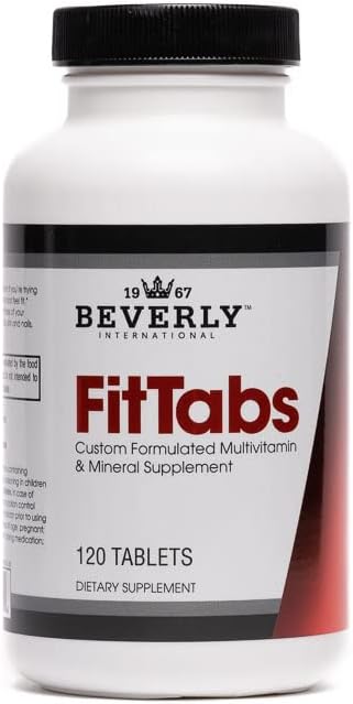 Beverly International Fit Tabs Daily Multi-Vitamin/Mineral with Iron Peptonate,120 Tablets. (30 Servings) Notice The Difference. Don’t Miss Out on The Healthy Benefits. Your Mind & Body is Priority. 2