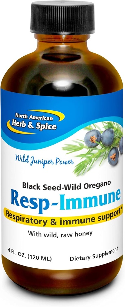NORTH AMERICAN HERB & SPICE Resp-Immune - 4 oz - Respiratory & Immune Support - Black Seed, Oregano P73 Oil & Raw Honey - Mycellized for Optimal Absorption - Non-GMO - 78 Servings 2