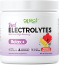 Relax+ Hibiscus Lemonade Calming electrolyte supplement: Hydration & Mood Support for Relaxation, Stress relief, Adrenal & Cortisol support – Glycine, L-Theanine, Lemon balm – USA made 2