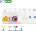 Ezy Dose Weekly 7-Day AM/PM Pill Organizer, Vitamin Case and Medicine Box, Medium Compartments for Twice-Daily Dosing, Natural Color Design, Easy-Open Lids, Portable and Perfect for Home or Travel Use 3