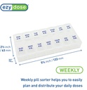 Ezy Dose Weekly 7-Day AM/PM Pill Organizer, Vitamin Case and Medicine Box, Medium Compartments for Twice-Daily Dosing, Natural Color Design, Easy-Open Lids, Portable and Perfect for Home or Travel Use 5