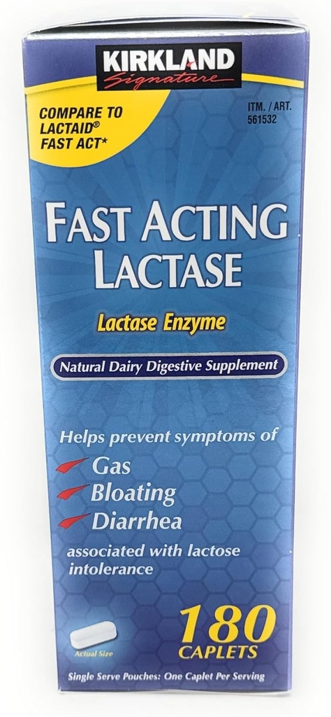 Kirkland Signature Fast Acting Lactase - 180 Caplets 5