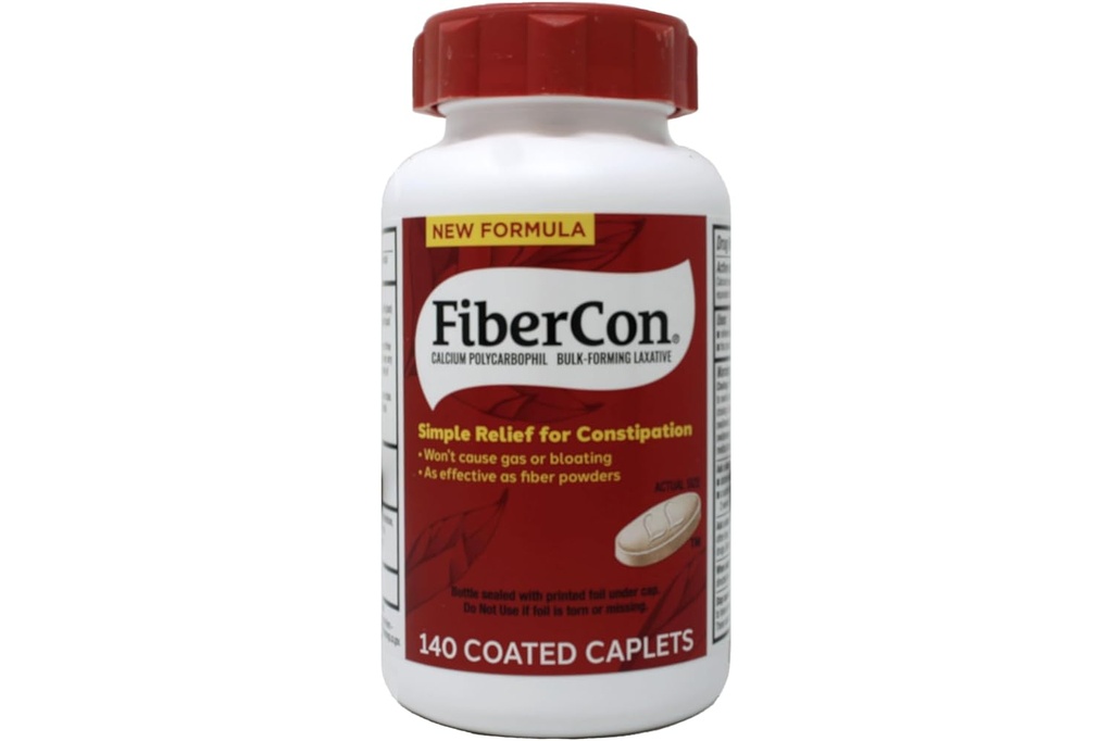 Fibercon Fiber Therapy For Regularity -- 140 Caplets 2