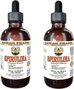 Spirulina Alcohol-Free Liquid Extract, Organic Spirulina (Arthrospira platensis) Dried Algae Glycerite Natural Herbal Supplement, Hawaii Pharm, USA 2x32 fl.oz 6