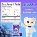 Natural Melatonin Gummy 10mg, Sleep Support Supplement Gummies Vegan Dietary with Vitamin B6 for Adult (Blueberry, 60 Count) 4