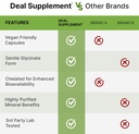 Deal Supplement Magnesium Glycinate 500mg Veggie Capsules & Berberine Supplement with Yohimbine Bundle – Easily Absorbed Chelated Mineral – High Absorption Hydrochloride HCl Forms 6