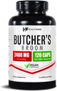 Healthfare Butchers Broom Supplement | Capsules Extract 2400mg | 120 Vegetarian Pills | Premium Herbal Root Supplement | Circulation & Vein Support | Non-GMO, Gluten-Free | Made in USA 2