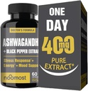 NooMost Ashwagandha Root Extract 15:1 with Black Pepper for Better Absorption - 60 Capsules - Natural Stress, Energy, Focus & Sleep Support - Adaptogen Supplement for Men & Women - Made in USA 2
