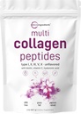 Micro Ingredients Multi Collagen Protein Powder 2 Pounds & Omega-3 Fish Oil 4,200 mg Softgels Bundle 2 Pack | Grass-Fed Collagen Peptides | Wild-Caught Fish, Lemon Flavored, Burpless 3