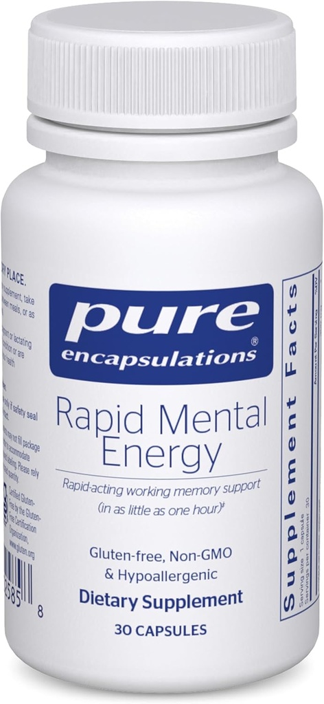 Pure Encapsulations Rapid Mental Energy - Vegan Memory Supplement to Support Brain Health - Ginkgo Biloba Extract, Alpinia Galanga & American Ginseng Extract - Non-GMO & Gluten-Free - 30 Capsules 2