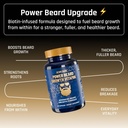 Derm Dude Power Beard Growth Vitamins for Men | With Biotin 10K MCG, Zinc B12 Saw Palmetto & Keratin for Healthier Thicker Fuller & Stronger Facial Hair | Restore Hair Breakage & Thinning, 60 Capsules 3