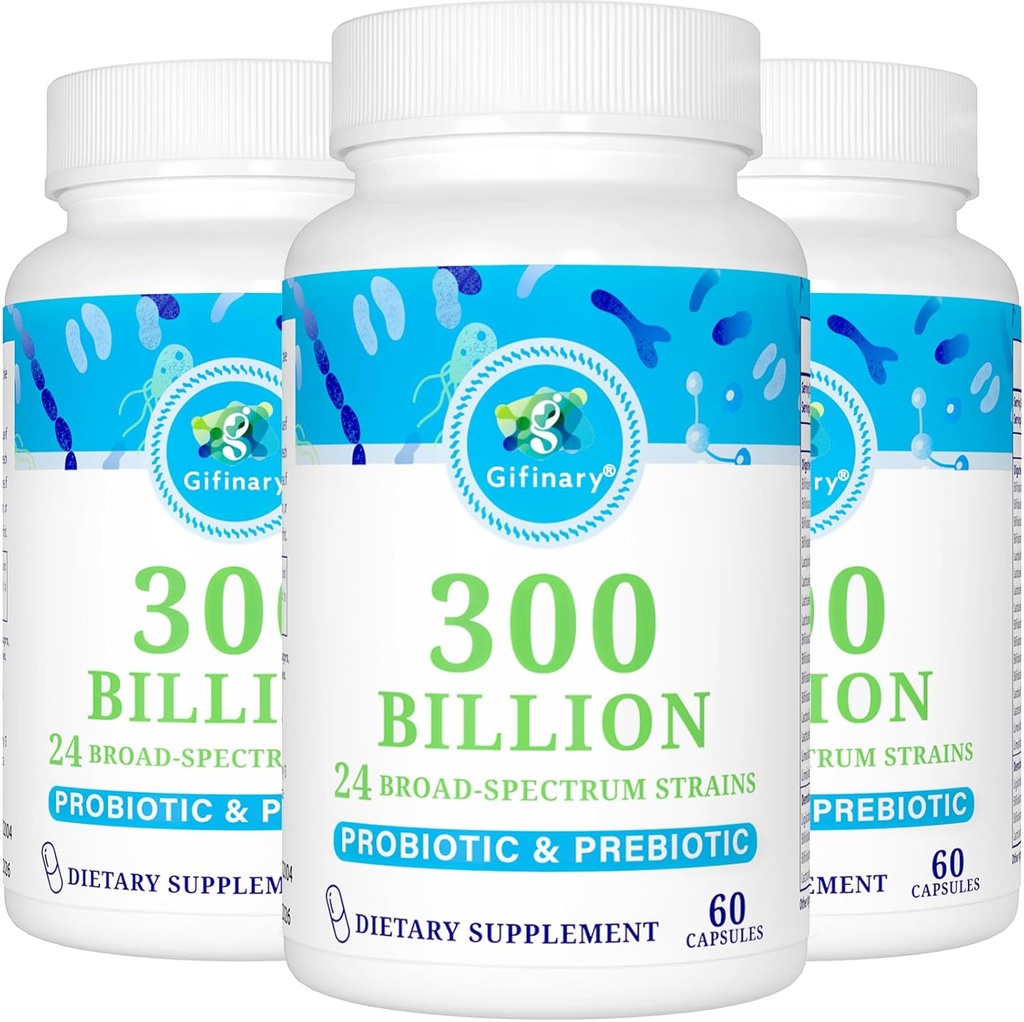Probiotics for Women and Men, 300 Billion CFU, 24 Strains Probiotics with 15 Organic Herbs probiotics Blend, Probiotic Supplement for Digestive Gut Immune & Whole-Body Health -6 Month Supply 2