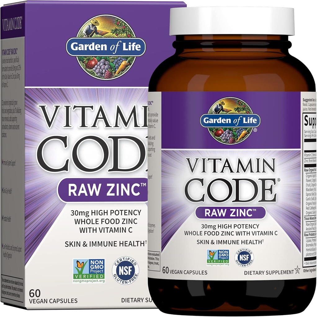 ZHOU Nutrition Elderberry Gummies with Garden of Life Zinc for Immune Health, Antioxidant Support, 60 Gummies & 30mg Zinc 6