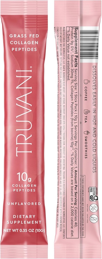 Truvani Hydrolyzed Collagen Peptides | Unflavored | 7 Servings | 20g Grass-Fed Collagen Protein Powder | Promotes Hair, Nail, Skin, and Joint Health | Keto | Dairy and Gluten Free | Women and Men 2