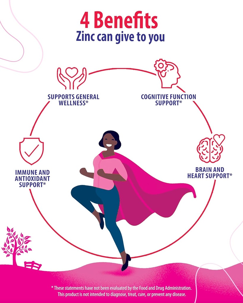 Zinc Gummies for Adults - Zinc Chewable Gummy for Immune Support - Powerful Natural Antioxidant Non-GMO Supplement for Children Men Woman Adults 4
