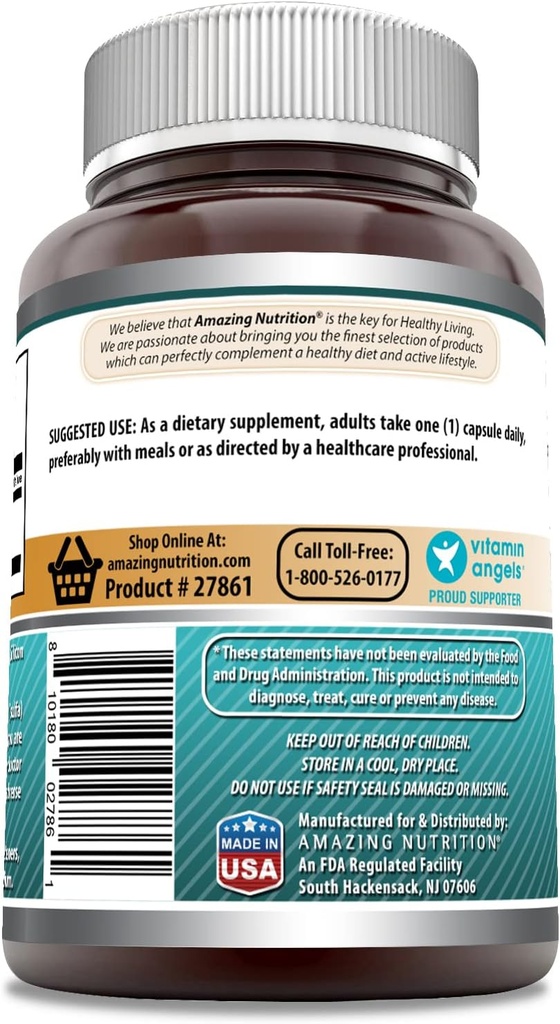 Amazing Formulas PABA 500 Mg Supplement | Capsules | Non-GMO | Gluten-Free | Made in USA (1 Pack | 100 Count) 3