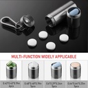 TISUR Titanium Small Pill Holder Keychain, Portable Pill Case Waterproof Pocket Pill Box Container Carrier to Hold Pills, Vitamins, Fish Oil, Supplements 4