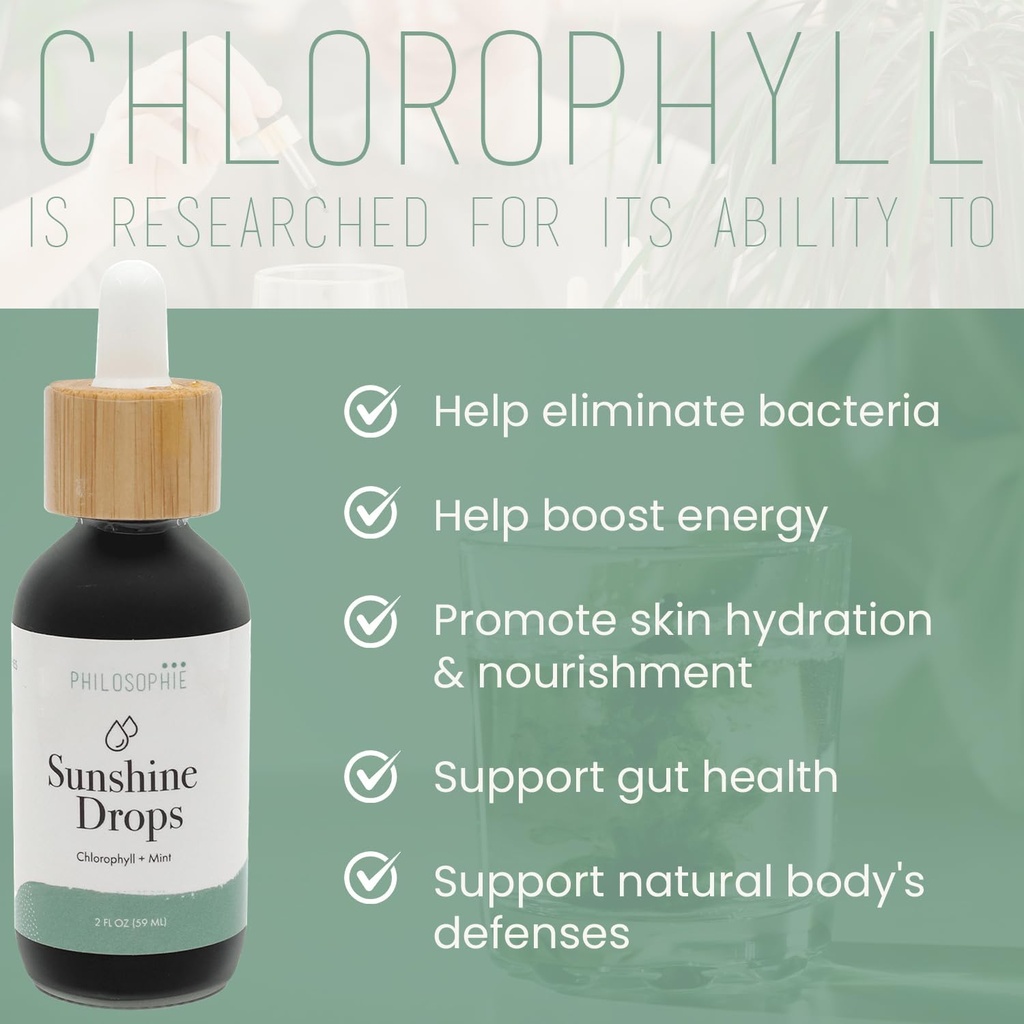 Philosophie Sunshine Drops, Green Dream, & Berry Bliss Bundle - Liquid Chlorophyll & Superfood Powder Blend - All Natural Plant-Based 3pack 3
