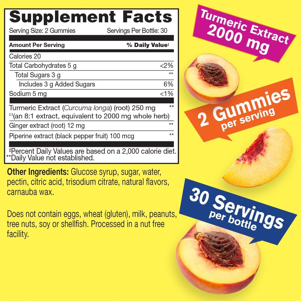 WellYeah Turmeric Curcumin Gummies with Black Pepper - Antioxidant and Digestive Support - Skin Health, and Immune Function - Vegan, Non-GMO - 60 Count 4