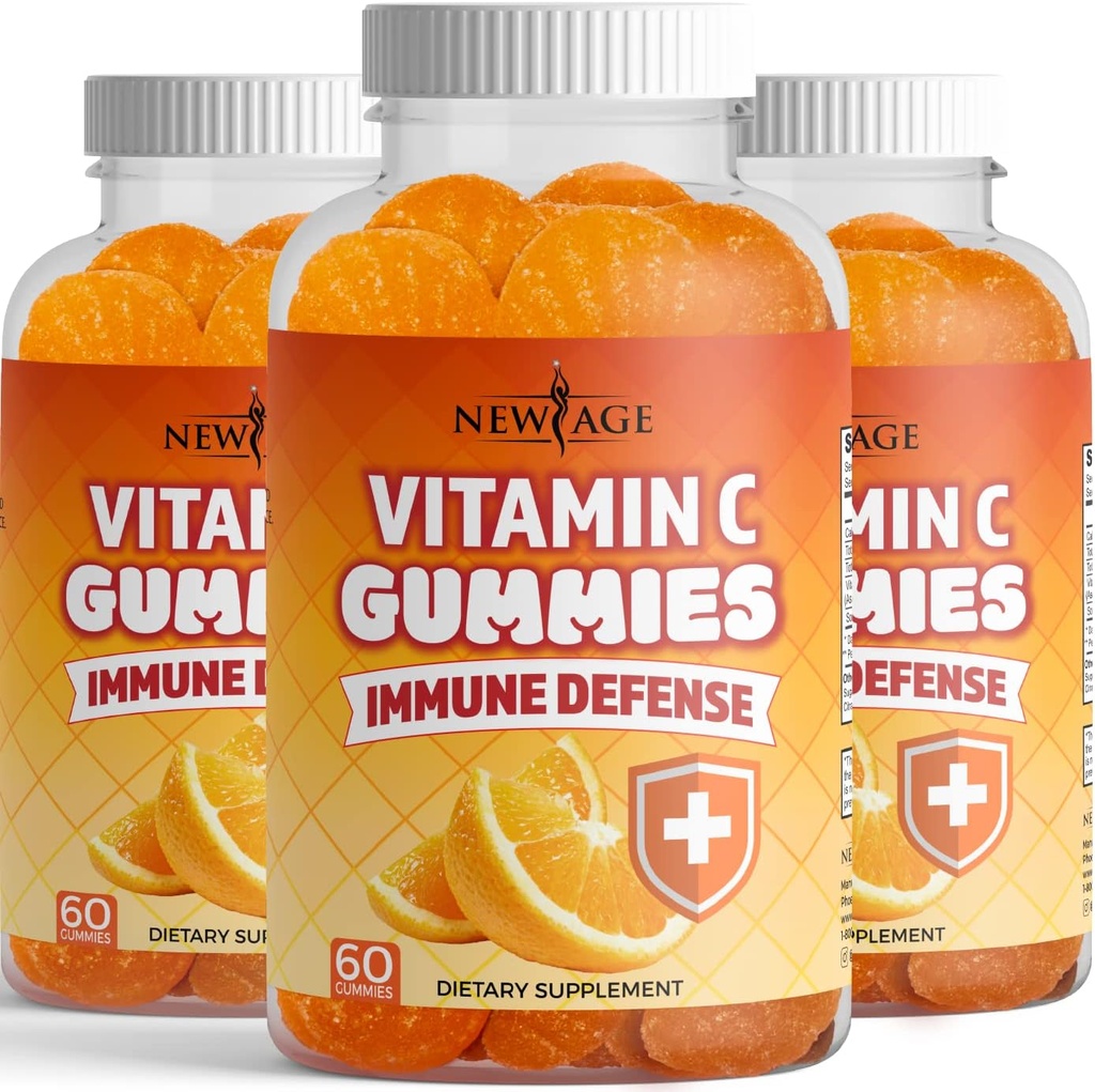 NEW AGE Vitamin C Gummies Orange Vitamin C Gummy - Supports Healthy Immune System - Vegetarian Without Gluten (180 Gummies) 2