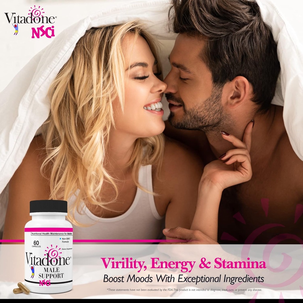 NSC Male Bedroom Support - Nutrients for Wellness in The Bedroom - Complements Original Balance Systems, Moods, Mens Energy & Vigor - Niacin, Zinc, Fenugreek, Maca Powder, Caffeine - 60 ct. 3