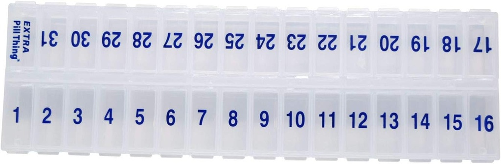 Once-a-Day Monthly Pill Organizer – Large Compartments with Removable Lid for Easy Loading – Holds 31 Days of Medications Plus Extra Compartment – BPA Free 2
