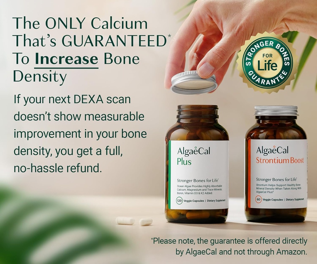 ALGAECAL Bundle - Bone Builder Pack, Calcium Supplement Vitamin D, K2, Strontium & Omega 3 Fish Oil with EPA & DHA & The Book by Lara Pizzorno Healthy Bones Healthy You 6