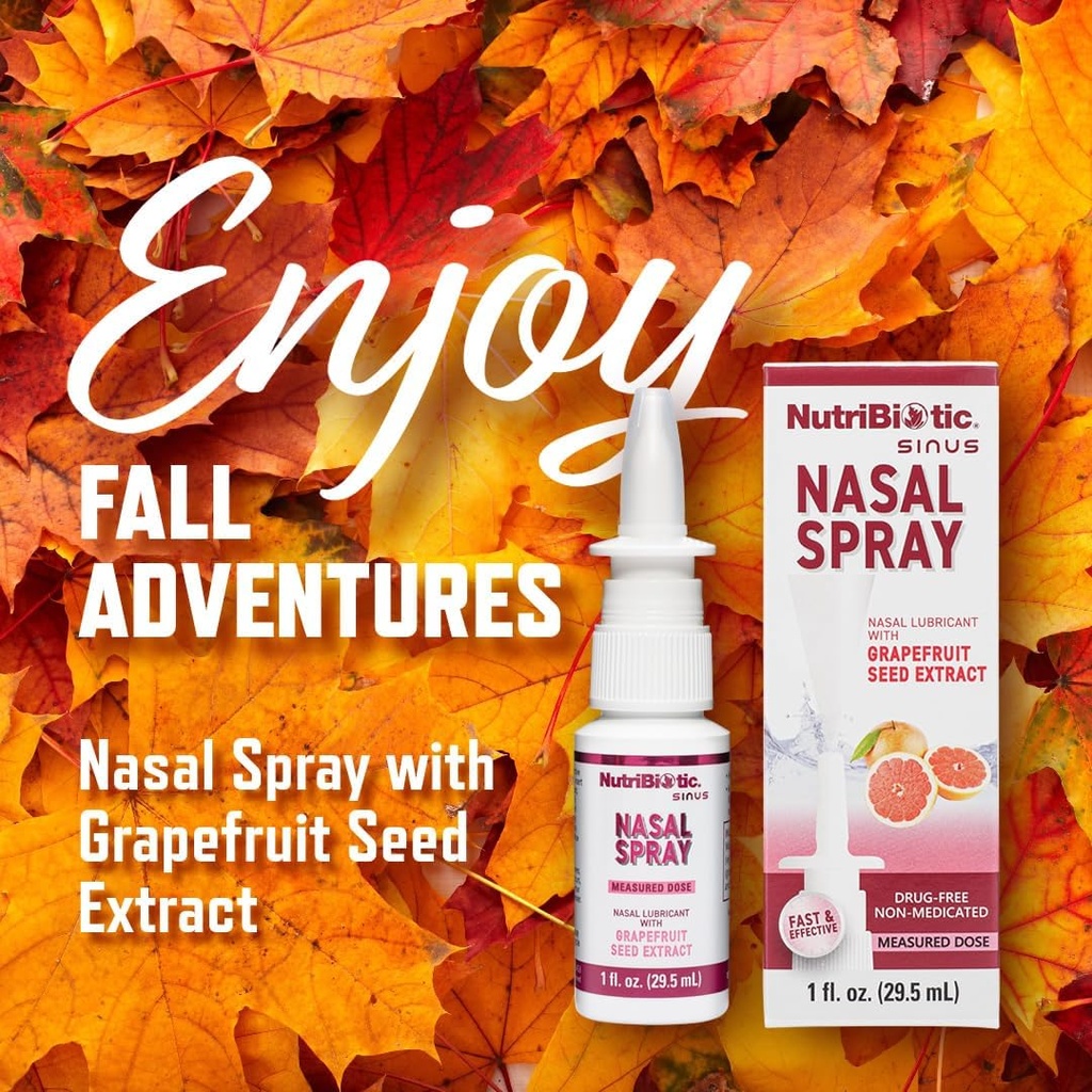 NutriBiotic Nasal Spray 1 Fl Oz | Nasal Lubricant with Grapefruit Seed Extract & Sodium Chloride | Help Flush Irritants from Nasal Passages | Convenient Measured Dose Pump | Drug-Free & Non-Medicated 6