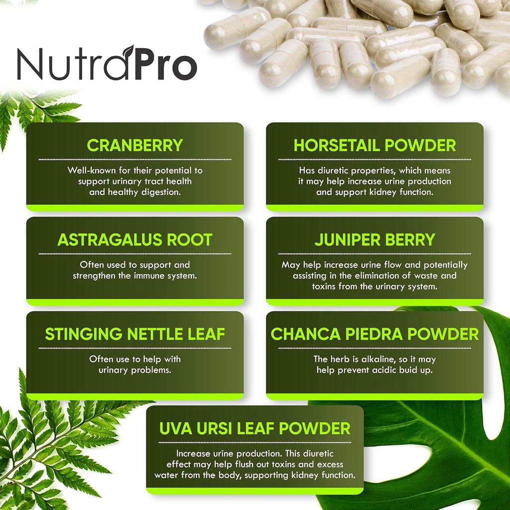 NutraPro Kidney Cleanse Detox & Repair and Bladder Support- Kidney Support Supplement for Kidney Restore with Chanca Piedra 5