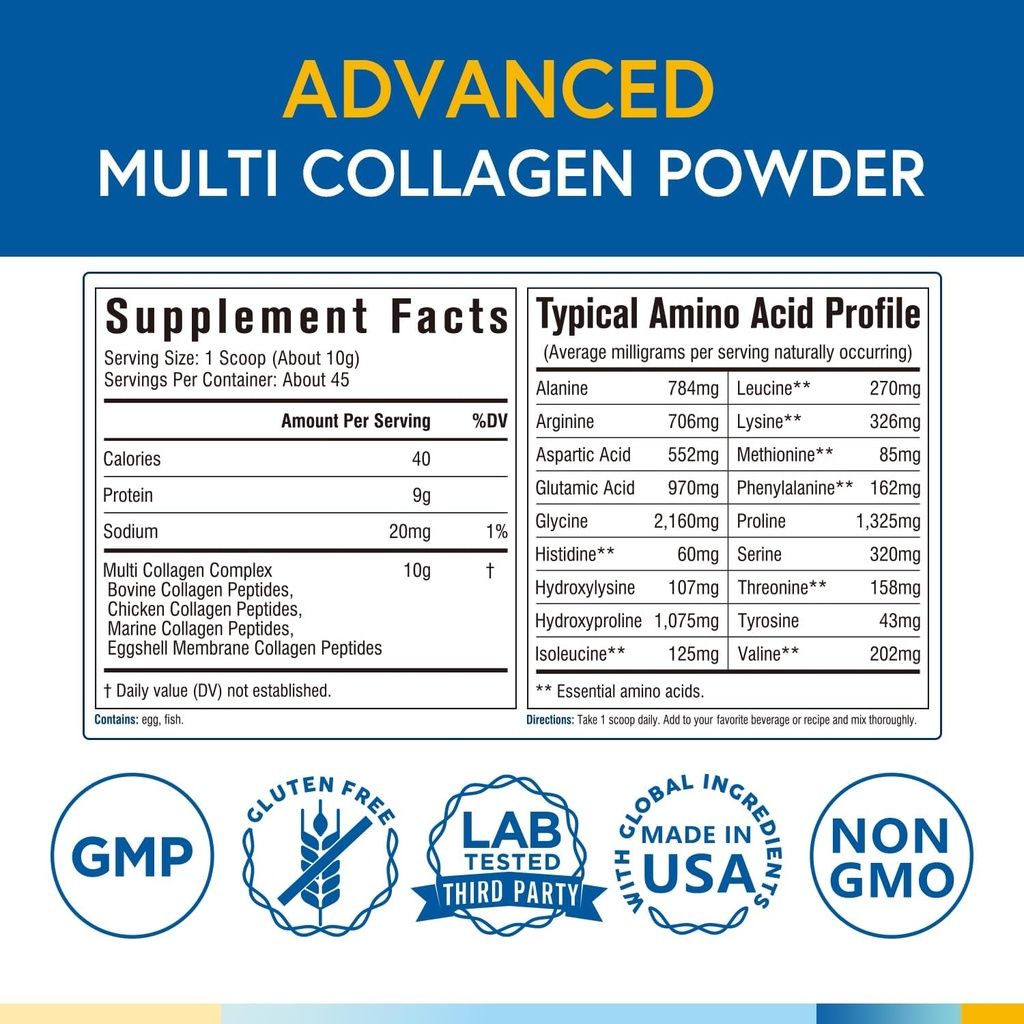 Terranics Multi Collagen Peptides Powder & 5-in-1 Magnesium Complex Supplement 4