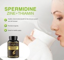 1000MG Spermidine Supplements Fermented Wheat Germ Extract Capsule with 10MG Higher Spermidine & Zinc for Antioxidant, Cell Renewal, Immune System and Increases Energy 60 Capsules (1 Bottle) 5