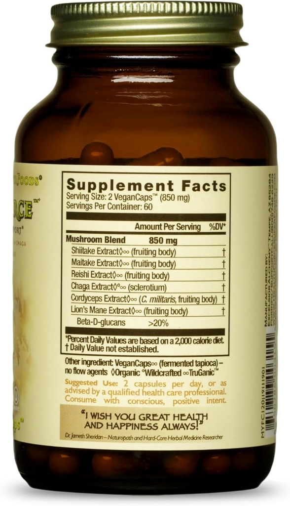 HEALTHFORCE SUPERFOODS MycoForce - Capsules - 120 Vegan Capsules 3
