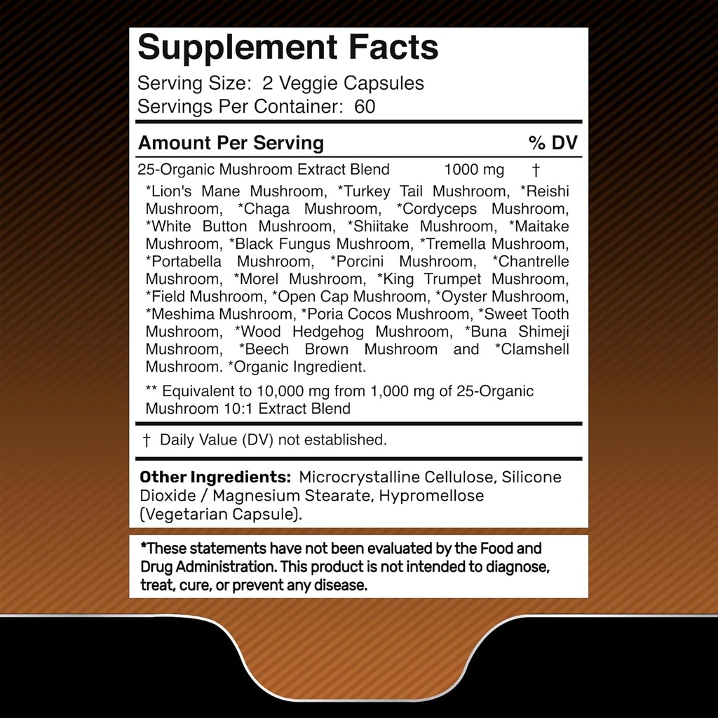 WELLNESS LABSRX Shilajit Capsules | Organic Mushroom Capsules 3