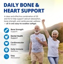 CanPrev D3 & K2 Vitamins 240 Softgels, 240-Day Supply, 1000IU Vitamin D3 & 120mcg K2, Supports Strong Bones, Teeth & Heart Wellness, Easy-to-Absorb with Organic Coconut Oil, No GMO, Gluten, Soy, Dairy 3